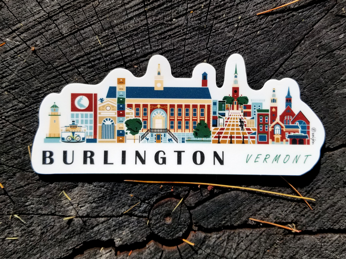 Burlington Vermont Cityscape | Sticker
